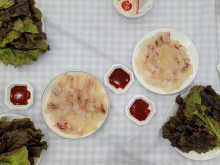 참돔회와 회덮밥(장로님 낚시)